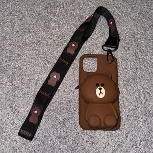 iPhone 11 Pro Brown Bear Pocket Phone Case